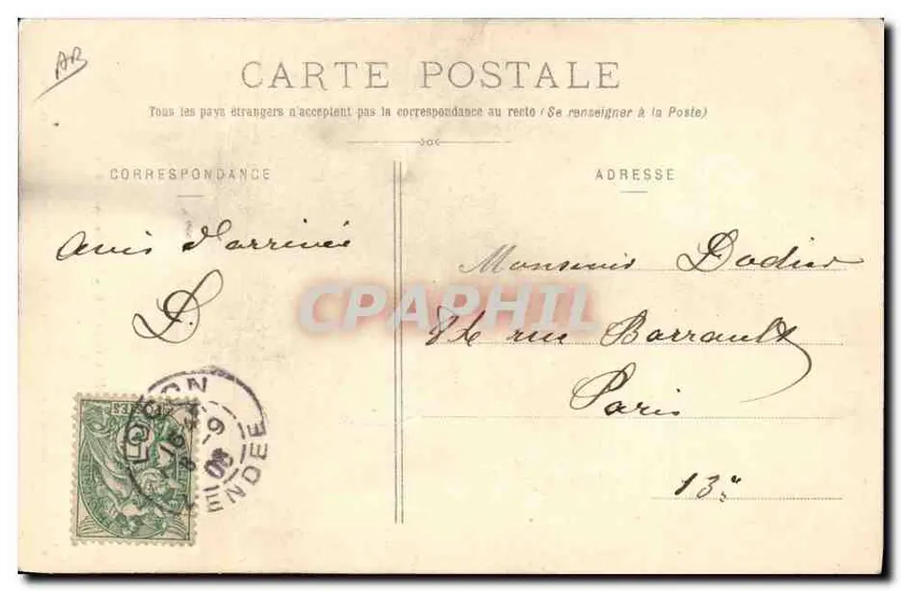 Les Sables-d'Olonne - La Promenade à ânes — Colección Lucien Amiaud, N° 1342 - Reverso
