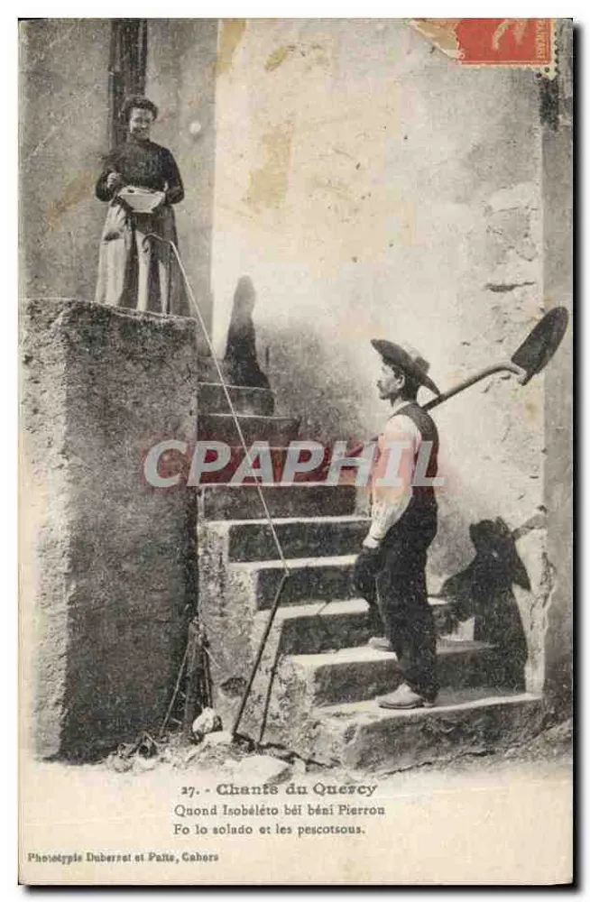 Cantos do Quercy — Quando Isobéléto abençoou Pierron — Fototipia Dubertat e Patta, Cahors - Frente