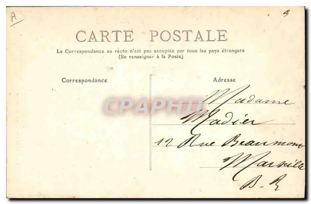 Studien zu Kopfbedeckungen des Pontois — Eine Gruppe Mothiâses — Mlle Dupuy, 332 rue Châlons, St-Maixent - Rückseite