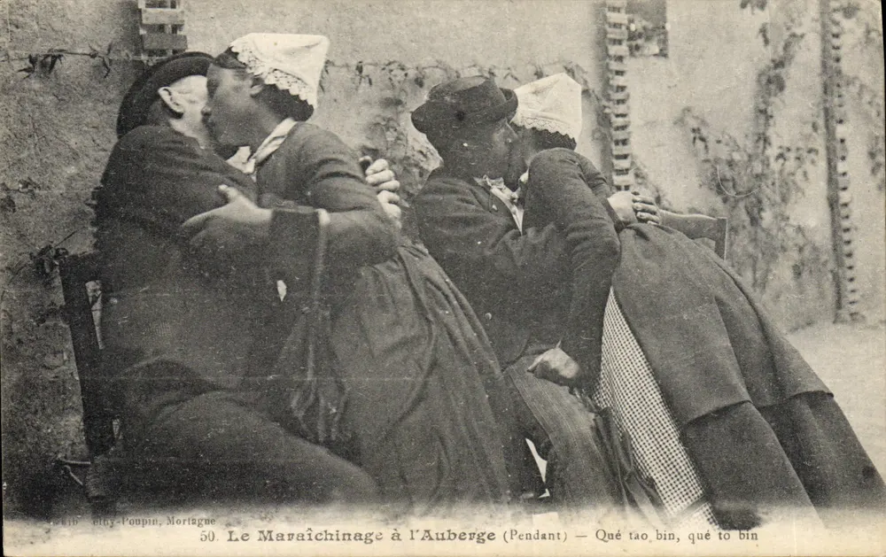 O Maraîchage na Auberge (Pendant) — Qué tao bin, qué to bin — Editor: Élhy-Poupin, Mortagne, n°50 - Frente