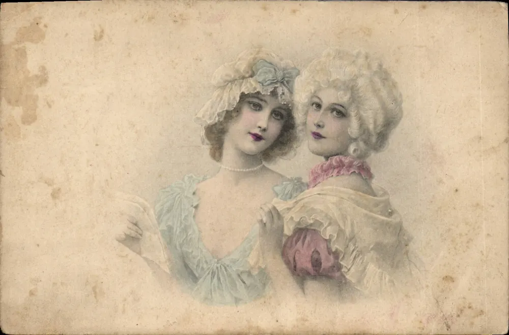 Deux jeunes femmes — portrait en couleurs — éditeur non visible - Vorderseite