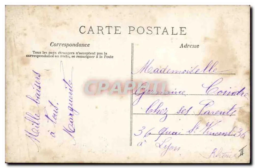 Menina brincando com um pipa — A-N PARIS — n° D - Verso