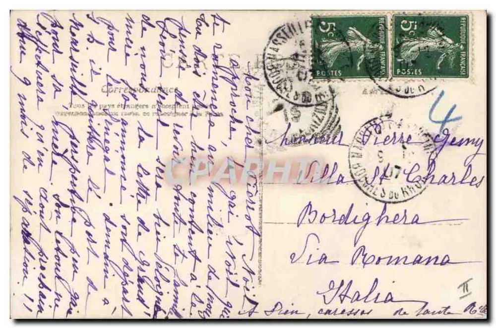 Crianças brincando com um papagaio — A.N. Paris, n°600 - Verso