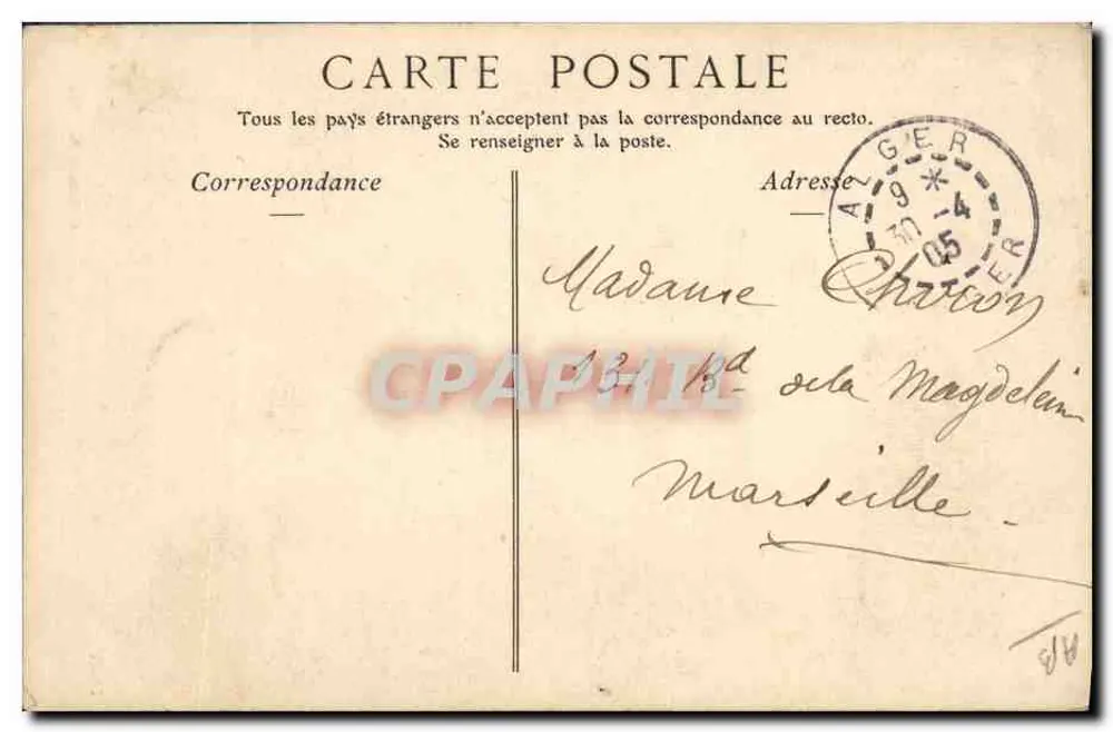 Afrikanischer Musiker — mit Instrument — Madame Bono, Collections ND Phot, n° 362 A - Rückseite