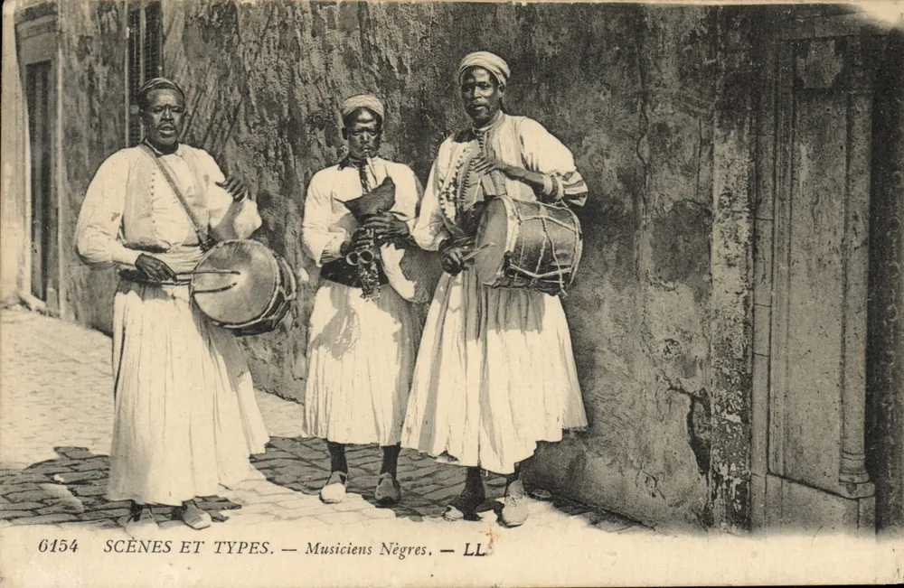 Schwarze Musiker — SCÈNES ET TYPES. — LL — n° 6154 - Vorderseite