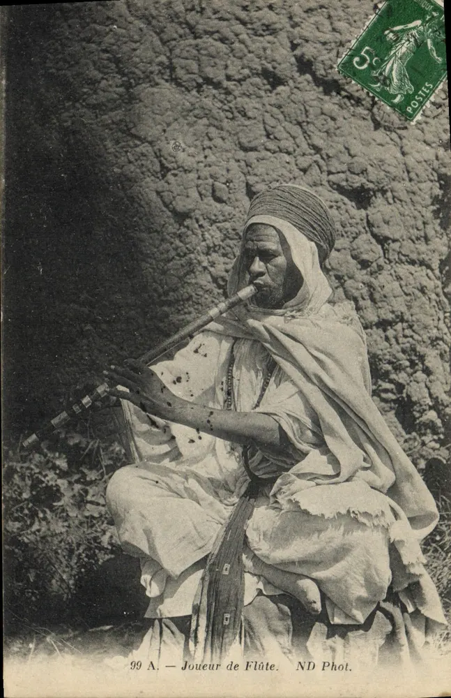 Flötenspieler — Algerien — ND Phot. n° 99 A - Vorderseite