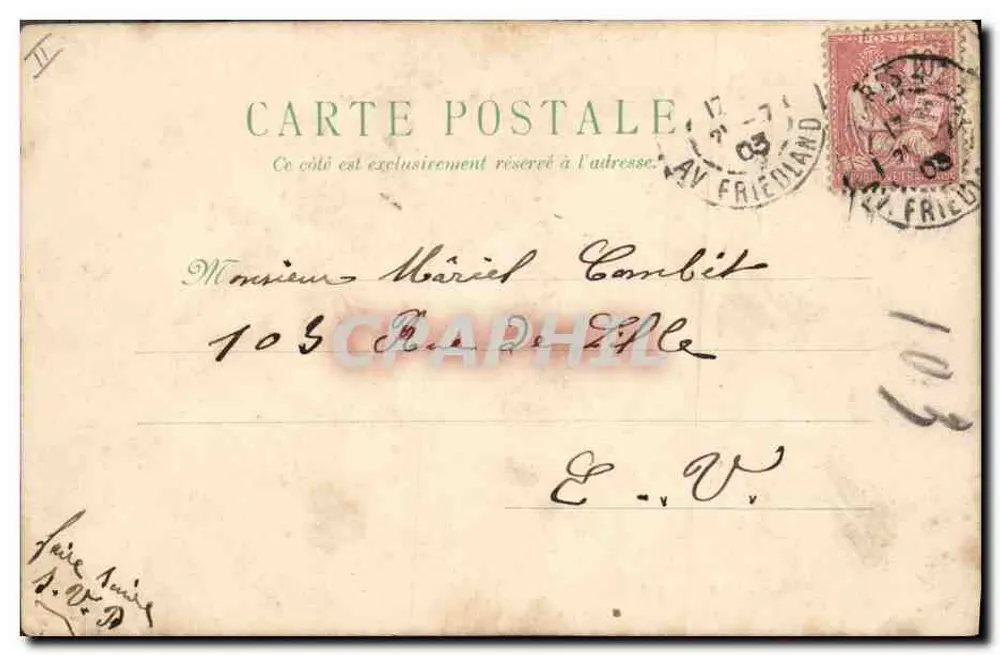 Rabbits — scène de jardin — éditeur : Maix & Cie, n° 103 - Verso