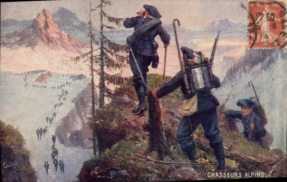Chasseurs Alpins — Editora Tuck & Fils, n°35 - Frente