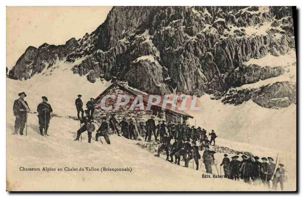 Alpine Jäger am Vallon Chalet (Briançonnais) — Verlag Galeron - Vorderseite