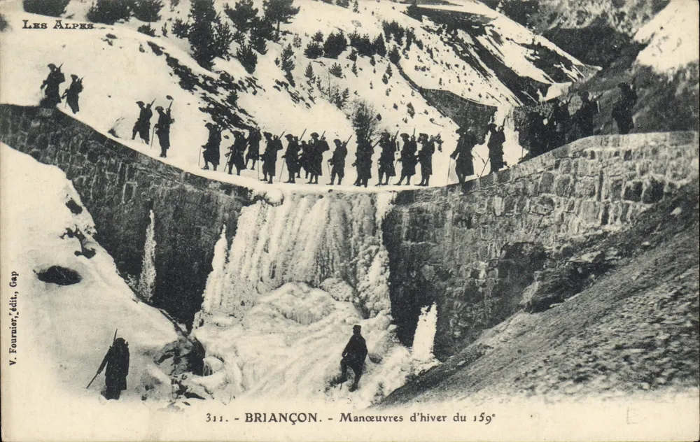 BRIANÇON — Wintermanöver des 159. — V. Fournières, Verlag, Gap, Nr. 311 - Vorderseite