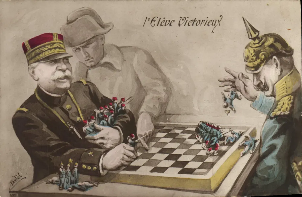 Spiele des Siegreichen Schülers — militärische Karikatur — Bastel, Paris 109 - Vorderseite