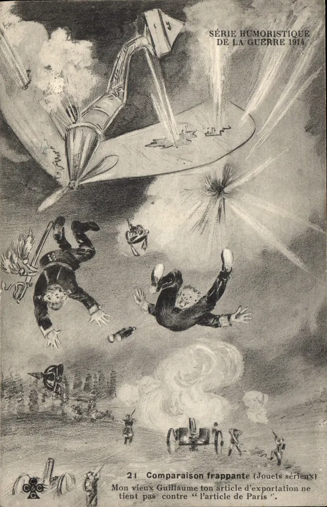 Strikende Vergleich — Ernsthaften Spielzeug — Humoristische Kriegsserie 1914, n°21 - Vorderseite