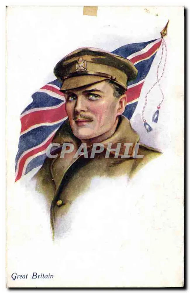 Soldado britânico — Bandeira Union Jack — Vivias Massell & Co. - Frente