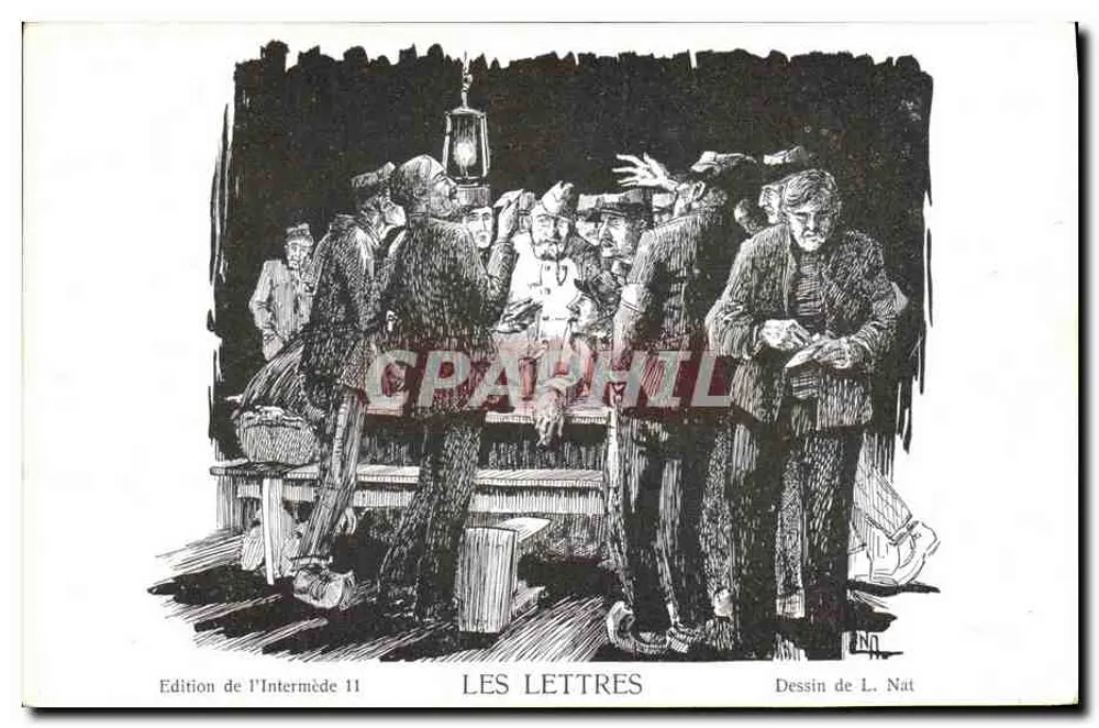As Cartas — Edição do Intermède 11 — Desenho de L. Nat - Frente