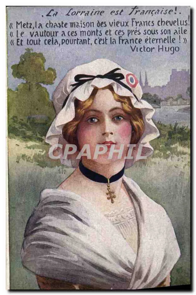 Lorraine ist französisch! — Gedicht von Victor Hugo — Edition des Trois Couleurs, Visa, Paris - Vorderseite