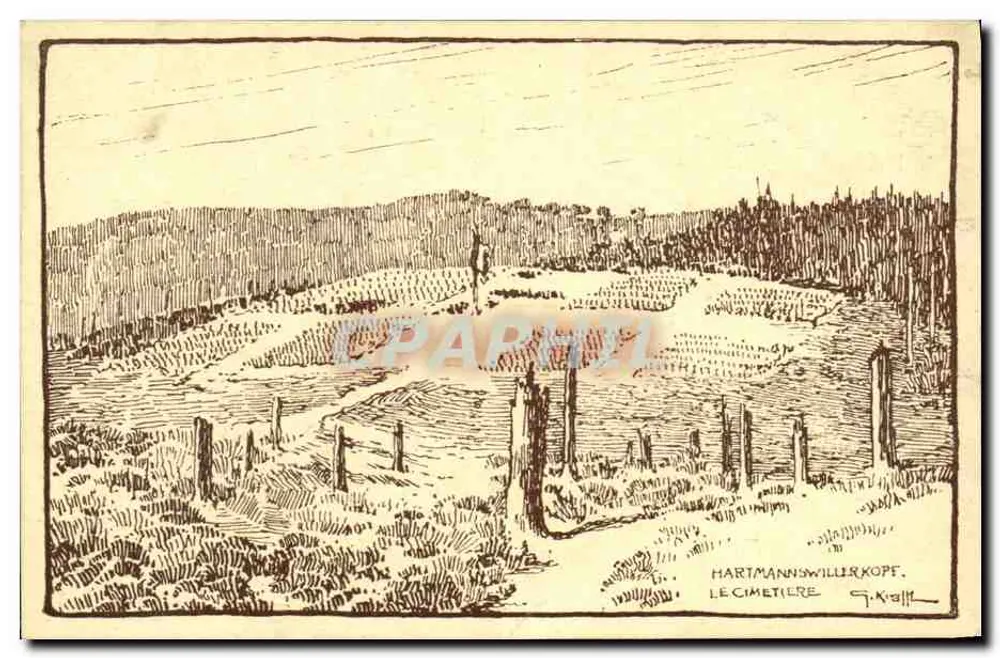 Hartmannswillerkopf — Le cimetière — J. Krall, éditeur - Vorderseite