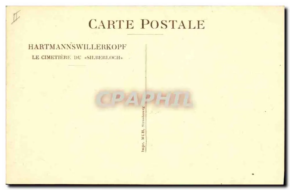 Hartmannswillerkopf — Le cimetière — J. Krall, éditeur - Rückseite
