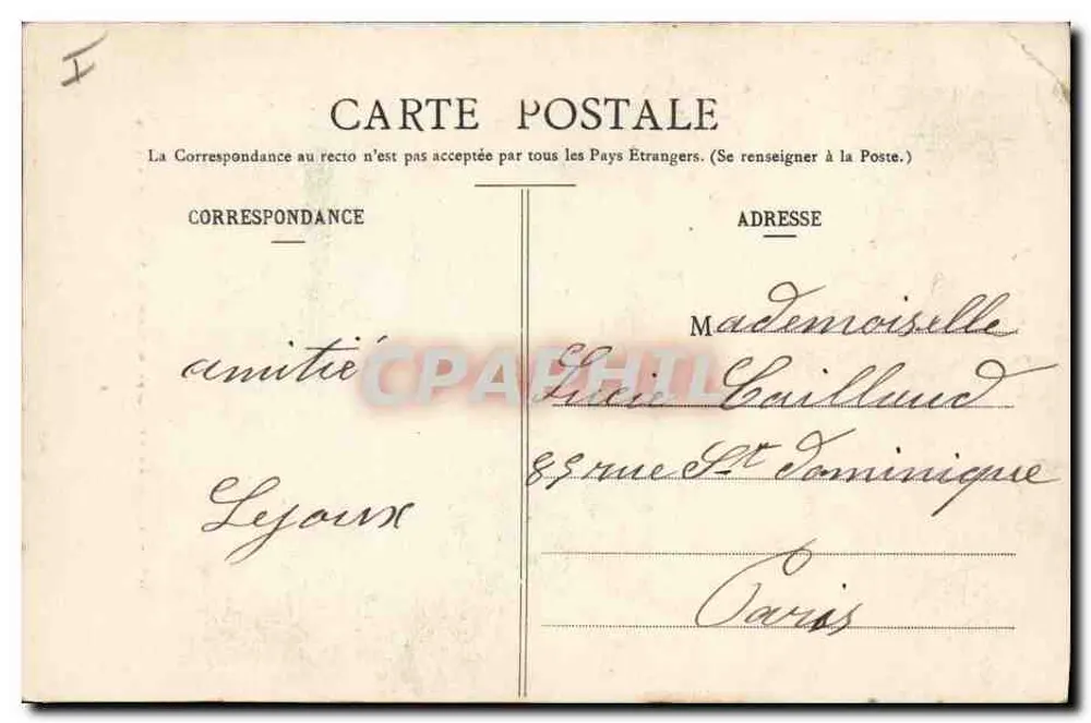 Domrémy — Militärsalut vor dem Haus der Jeanne d'Arc — Imp. Ad. Welck, Saint-Dié, N° 579 - Rückseite