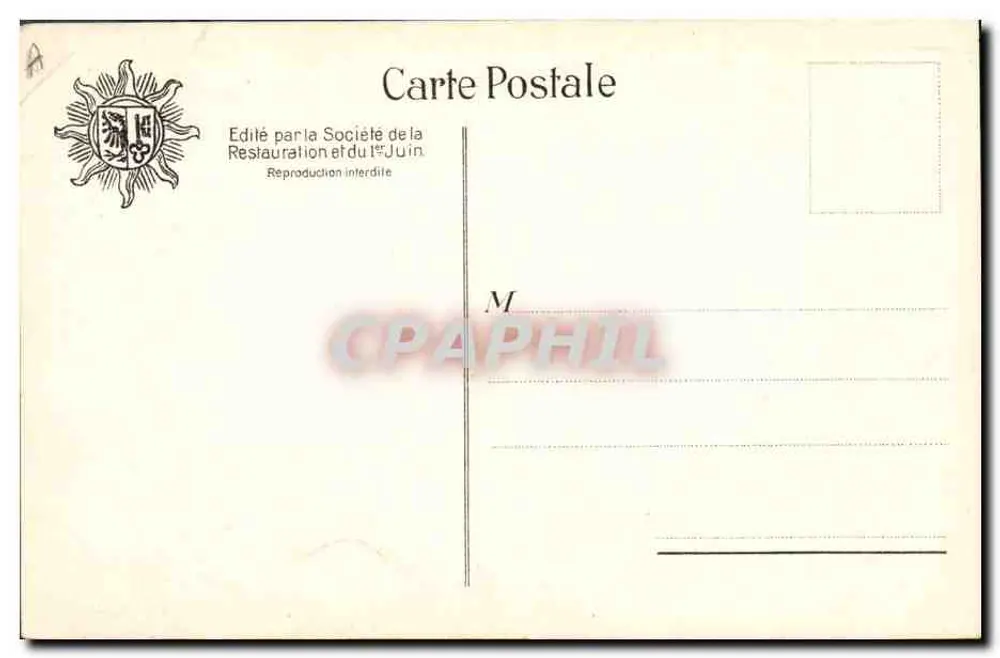 Militärische Zeremonie — Kanonenschuss in La Troïlle — ATAR, Genf - Rückseite