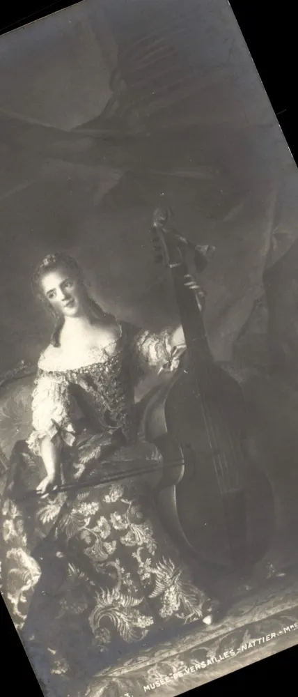 Porträt einer Frau mit Cello — Musée de Versailles — Nattier — n°3 - Vorderseite
