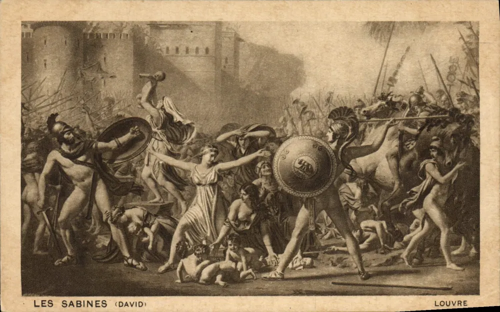 As Sabinas (David) — reprodução da pintura de David — editor Louvre - Frente