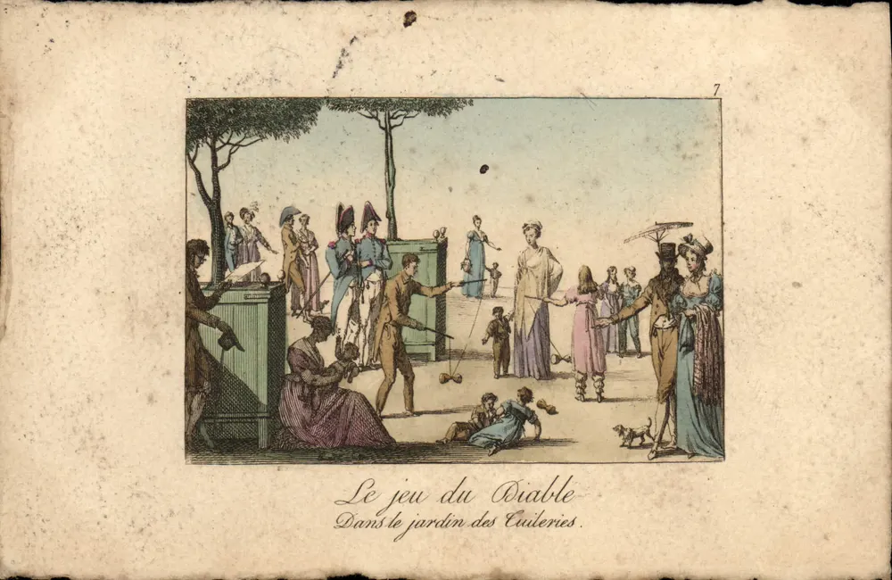 Das Teufelspiel — Im Tuileries-Garten — unbekannte Ausgabe, Nr. 7 - Vorderseite