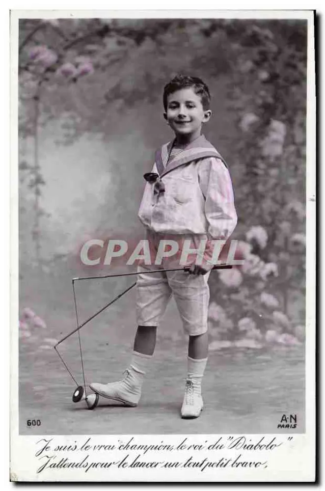Criança com diabolo — A.N. Paris, n°600 - Frente