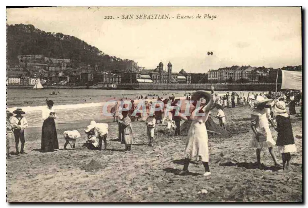 San Sebastián - Strandbilder - Edition G. G. Galarza - Vorderseite