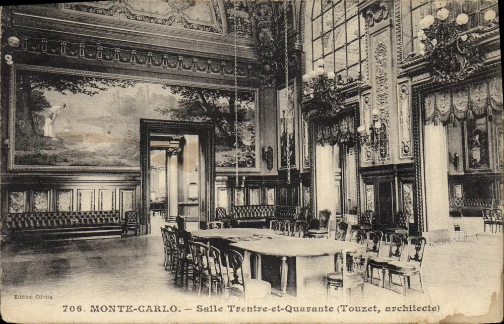 Monte-Carlo — Salle Trente-et-Quarante (Touzet, Architekt) — Édition Gliotta, n° 706 - Vorderseite