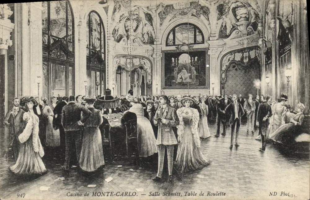Casino de MONTE-CARLO — Saal Schmitt, Roulette-Tisch — ND Fotografie Nr. 947 - Vorderseite