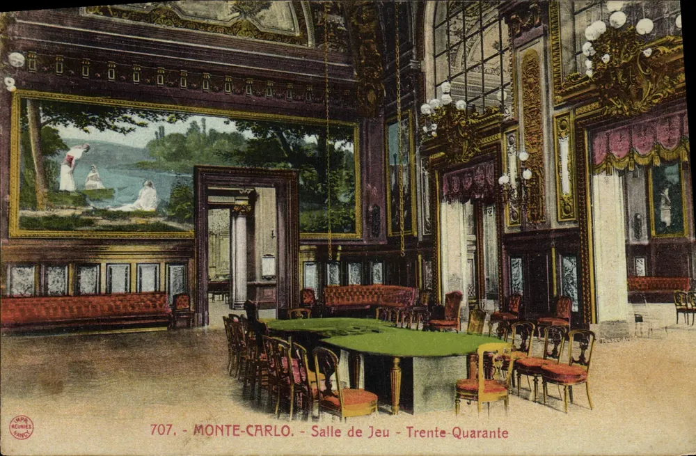 Monte-Carlo - Spielraum - Trente-Quarante — Verlag: Union Réunies, n° 707 - Vorderseite