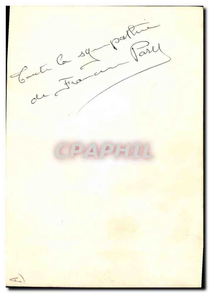 Francine Pary — Weltmeisterin im Seilgehen — Internationale Truppe der Seiltänzer Les Compagnons du Ciel - Rückseite