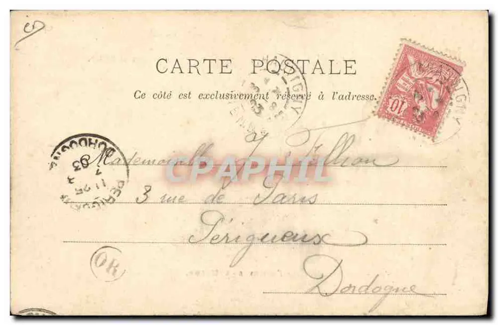 Eine Gruppe von Künstlerinnen — Erinnerung an Barnum und Bailey — Imp. Caimont Frères, Paris, N° 10 - Rückseite