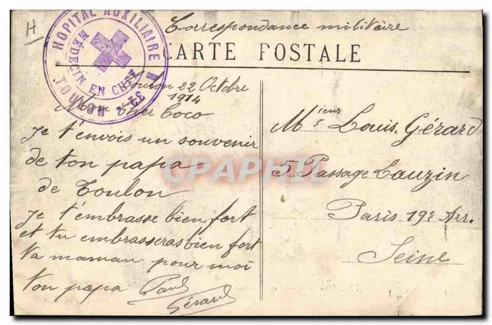 Toulon — Die Tambourinaires — A. Bougault - Rückseite