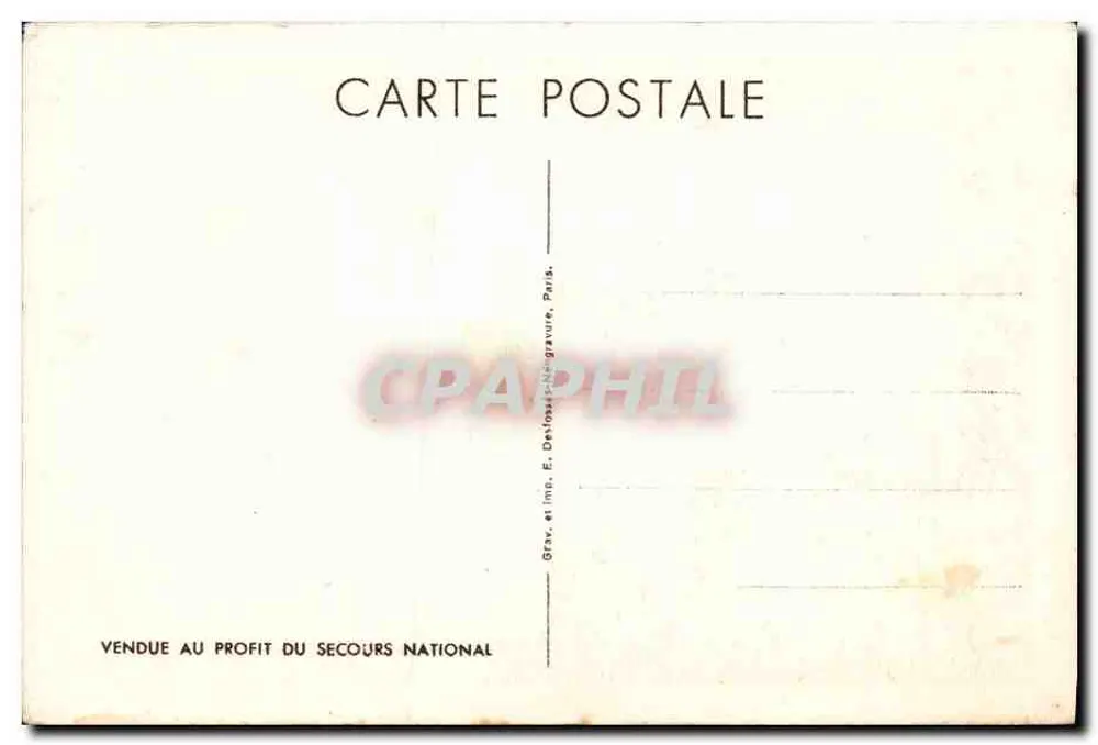 Mariscal Philippe Pétain — Cidadãos, fico com vocês nos dias sombrios — Editor E. Devosse-Négrauze, Paris - Verso