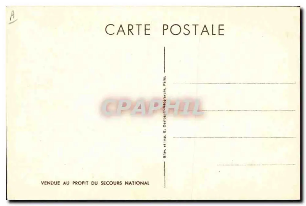 Philippe Pétain — portrait militaire — gravure et impression E. Daslos & Mégavure, Paris - Verso