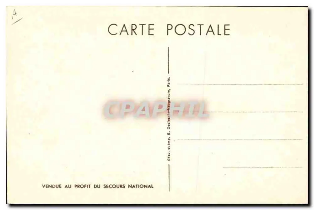 Philippe Pétain — citação junho 1940 — E. Deslois-Négrazvure, Paris - Verso