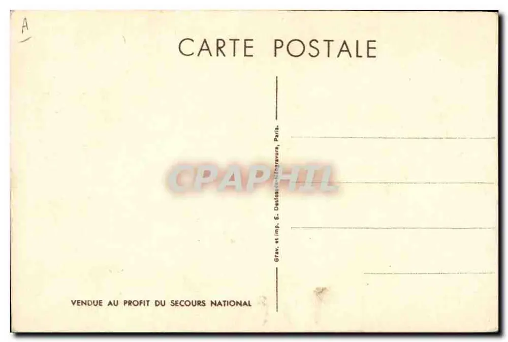 Philippe Pétain — « Fui com vocês nos dias gloriosos » — Grav. e imp. E. Dastos-de-Négravure, Paris - Verso