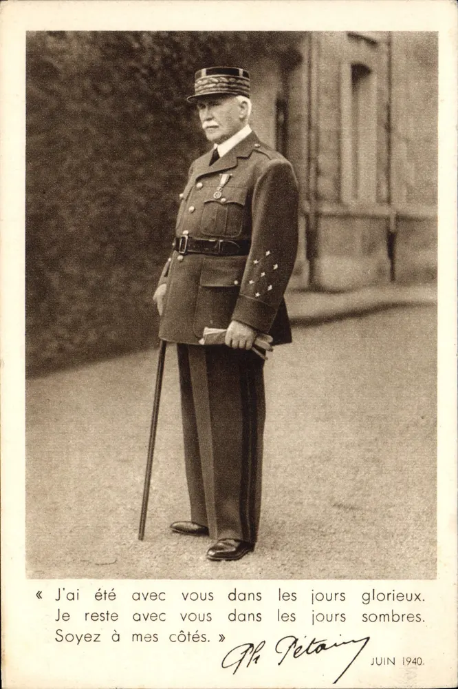 Philippe Pétain — retrato militar — G. Frix & Imp. E. Davilas-Breguware, Paris - Frente