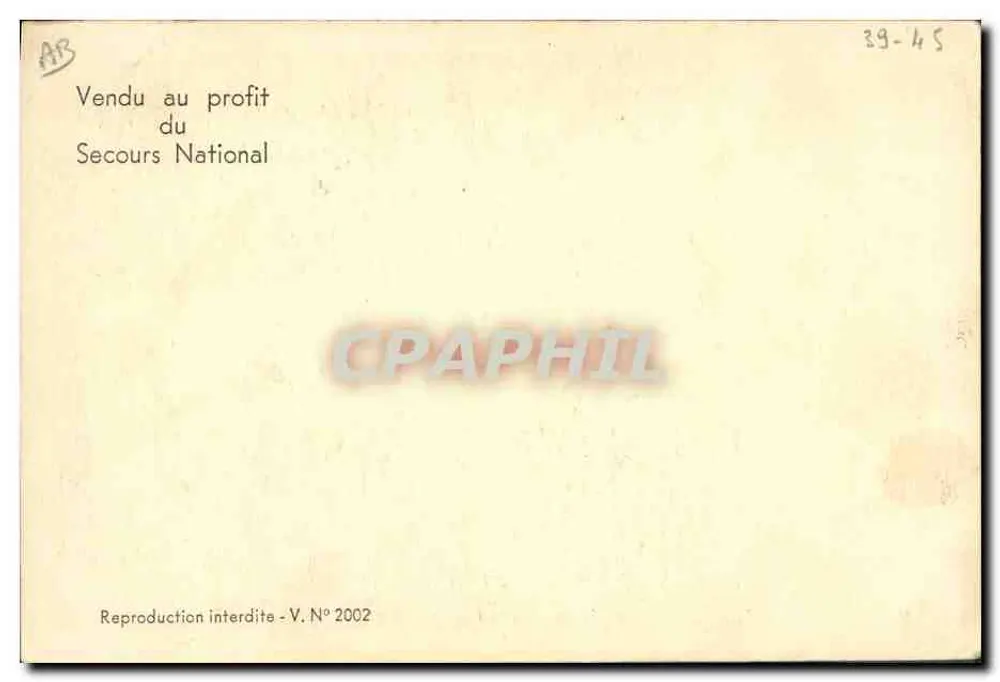 Philippe Pétain — Declaração de 1940 — V.2002 - Verso