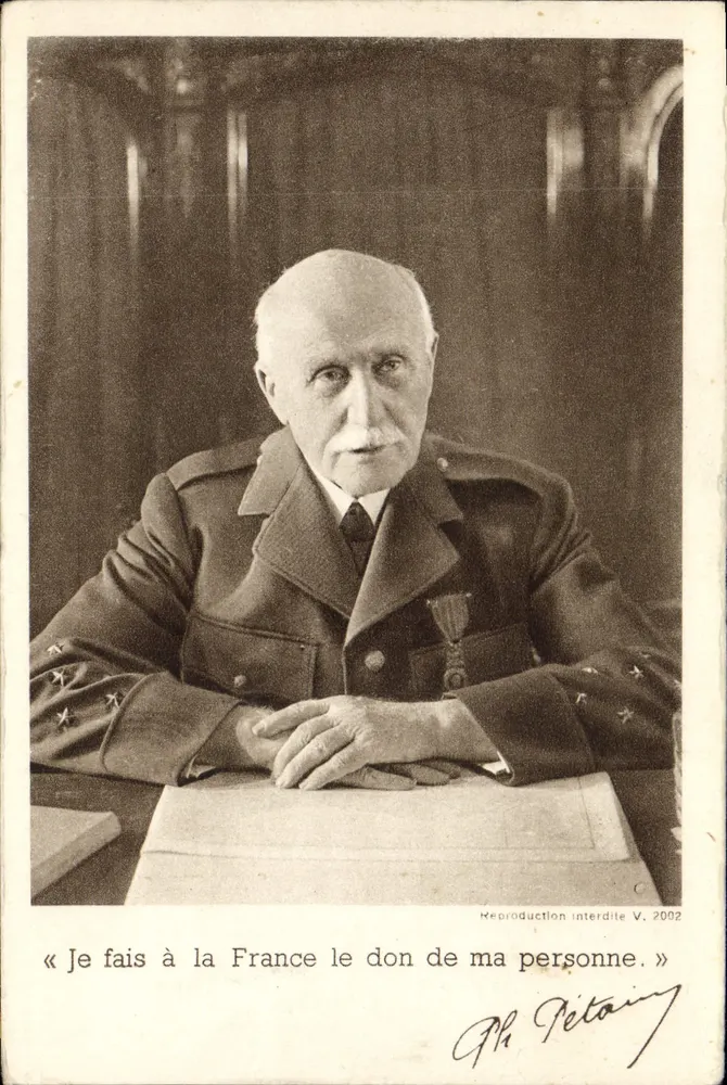 Philippe Pétain — « Faço ao França o presente de minha pessoa. » — V. 2002 - Frente