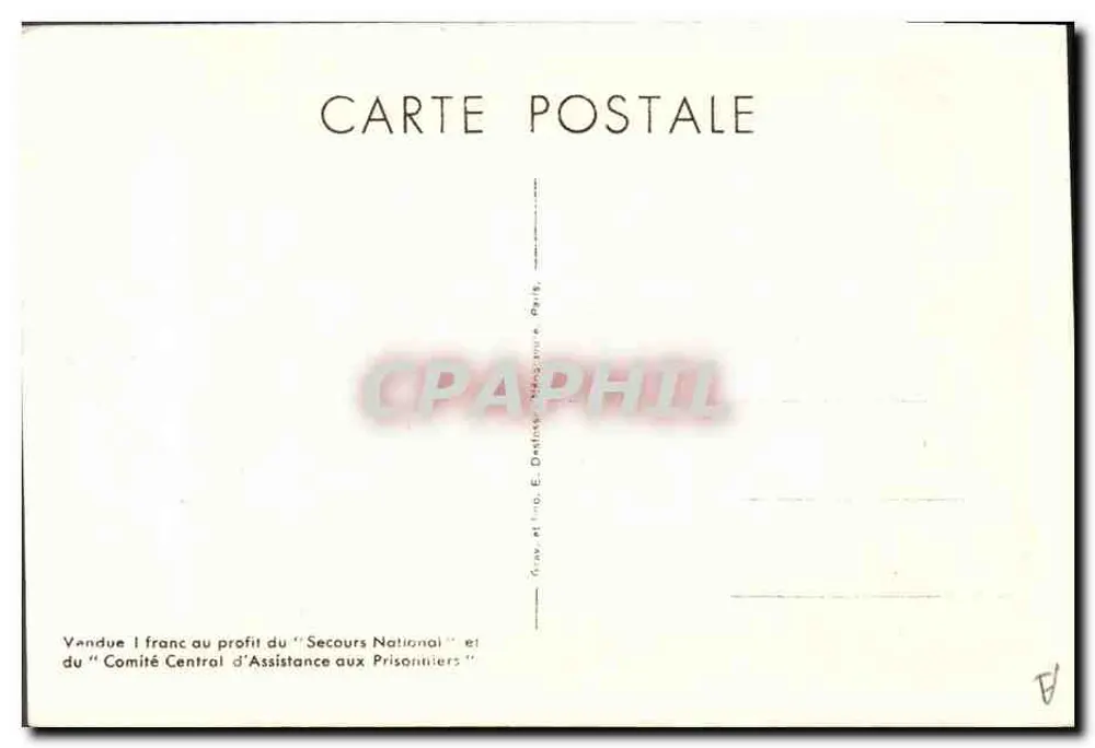 Charles de Gaulle — retrato militar — Reprodução proibida V. 1199 - Verso