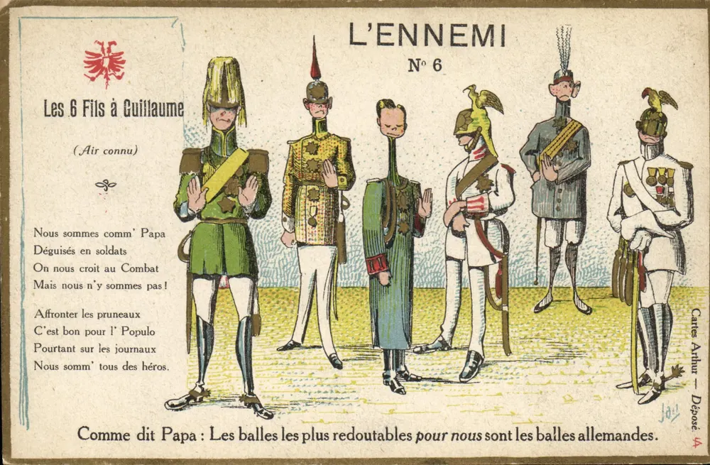 Die 6 Söhne von Guillaume — DER FEIND Nr. 6 — Cartes Arthur — Einlieferung - Vorderseite