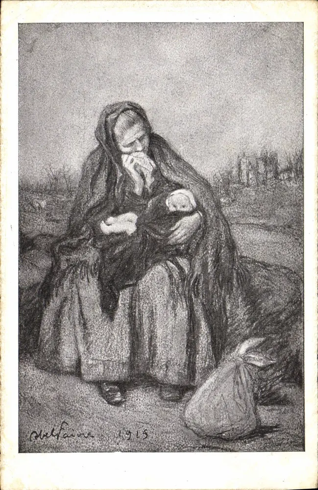 Mulher segurando um bebê — 1915 — Melfaine - Frente
