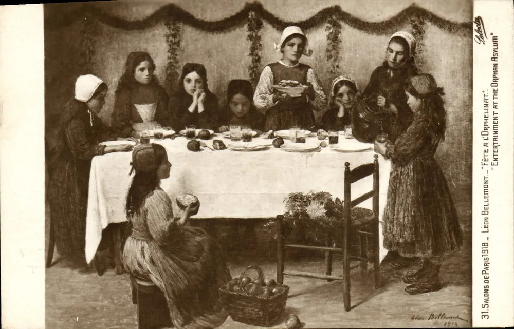 Fête à l'Orphelinat — Unterhaltung im Waisenhaus — Léon Bellmont, 1918 - Vorderseite