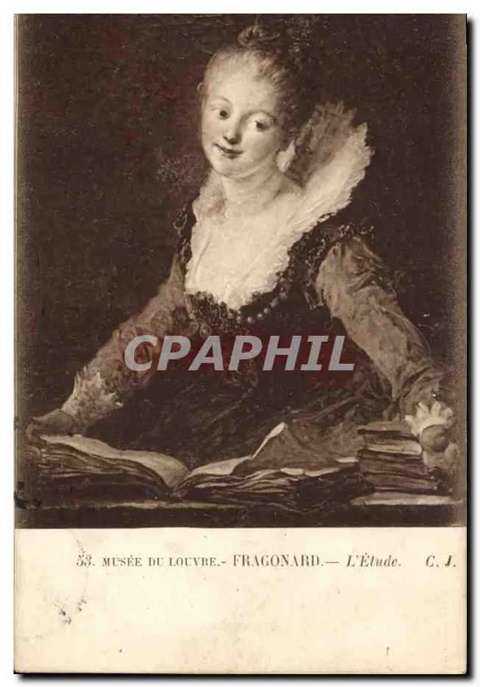 Fragonard — Estudo — Museu do Louvre — C.J. n°53 - Frente