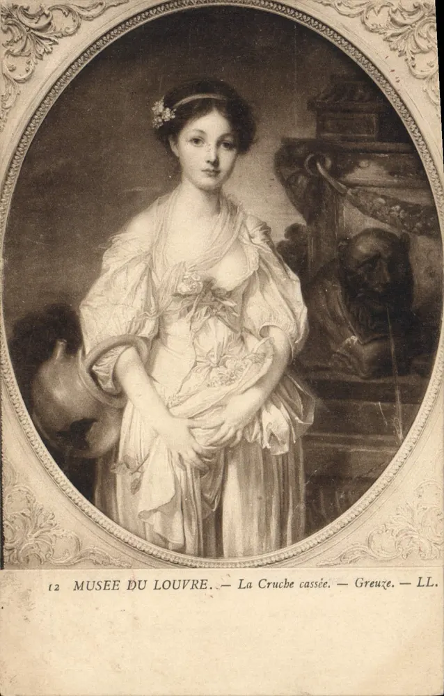 Louvre-Museum — Das zerbrochene Gefäß — Greuze — LL. — Nr. 12 - Vorderseite