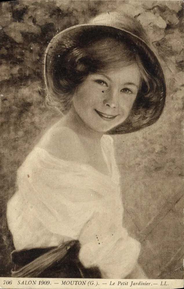 Junge Frau mit Hut — Salon 1909 — Mouton (G.) — Le Petit Jardinier — LL. - Vorderseite