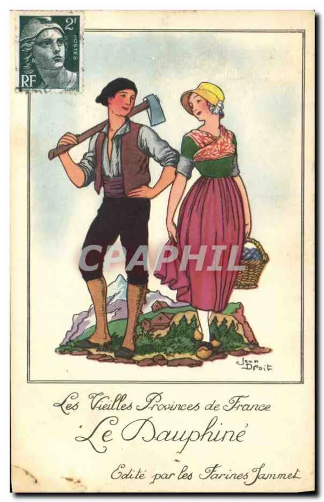 As Velhas Províncias da França — O Dauphiné — Editado pelas Farines Jammet - Frente