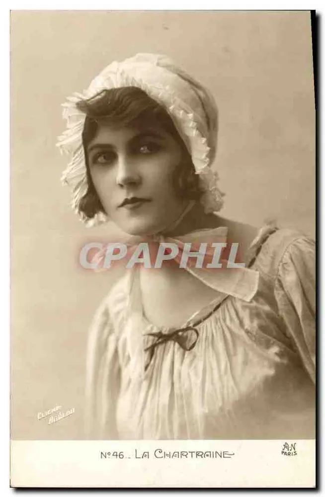La Chartraine — Retrato feminino — Editor Lucien Béillon, N°46 - Frente